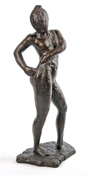 Woman Nude Dancer in Pose of Attaching Her Suit by Degas Female